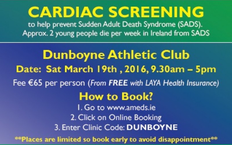 Gym and Kitchen closed for cardiac screening