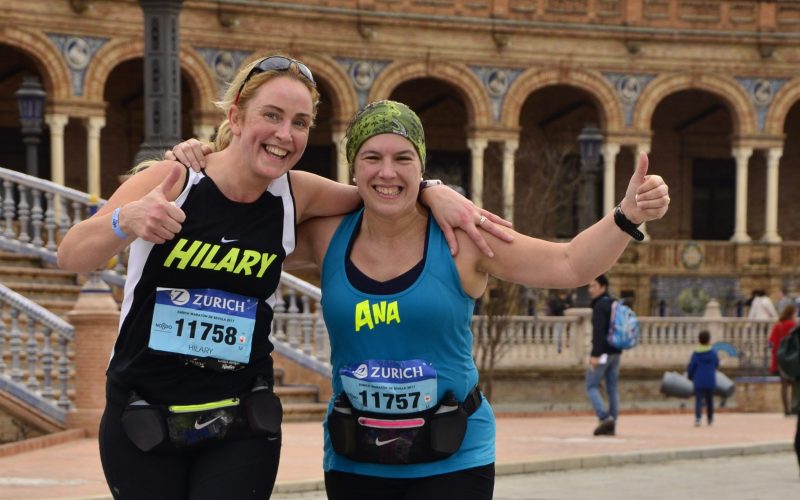 F4L’s Hilary and Ana at the Seville Marathon, 19th February 2017