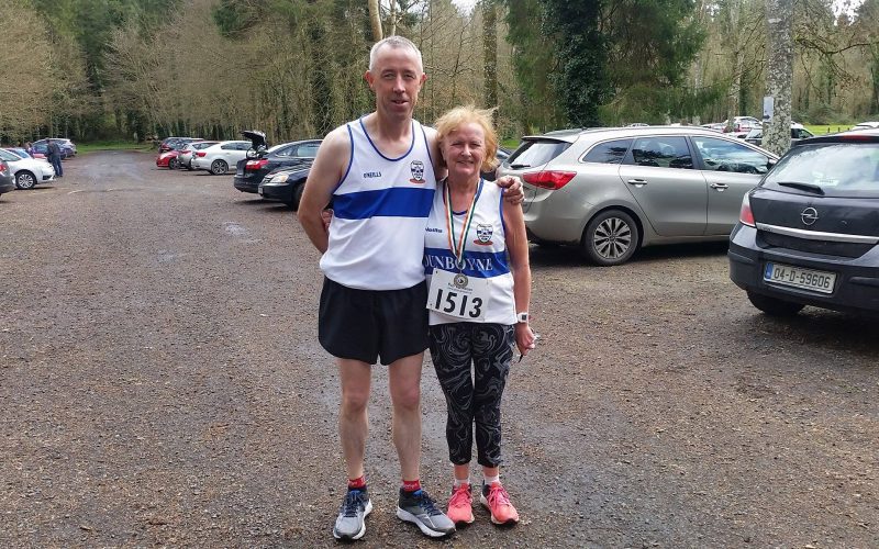 Angela Egan and Jim Lineen at Donadea Castle Run  –  1st April 2017