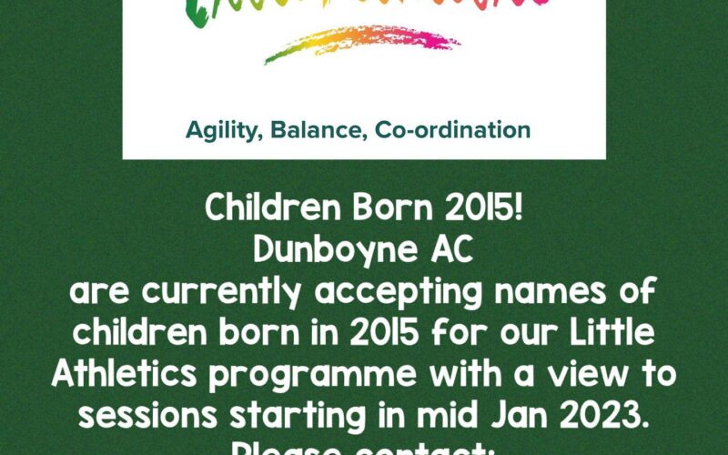 Little Athletics for children born in 2015